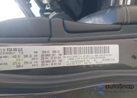 2016 Jeep Grand Cherokee Limited z USA, uszkodzony, nr VIN 1C4RJFBG7GC492178